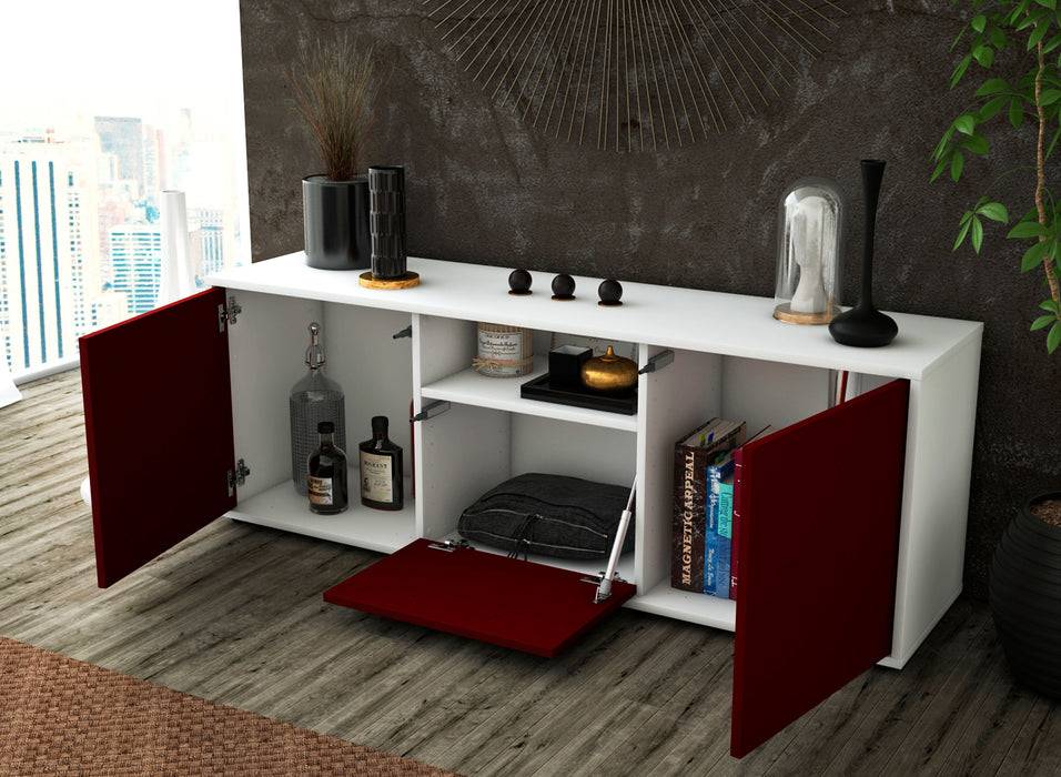 Stil Zeit Möbel Lowboard Andreana, Gelb (136x49x35cm) Kostenloser Versand international