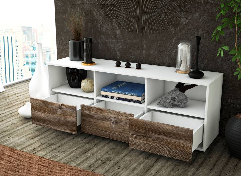Stil Zeit Möbel Lowboard Amalia, Treibholz (136x49x35cm) Black Friday Preise