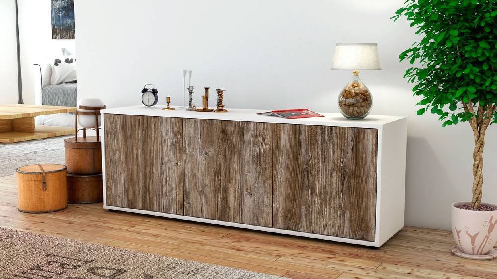 Stil Zeit Möbel Lowboard Allegra, Treibholz (136x49x35cm) Rabatte dieses Monats