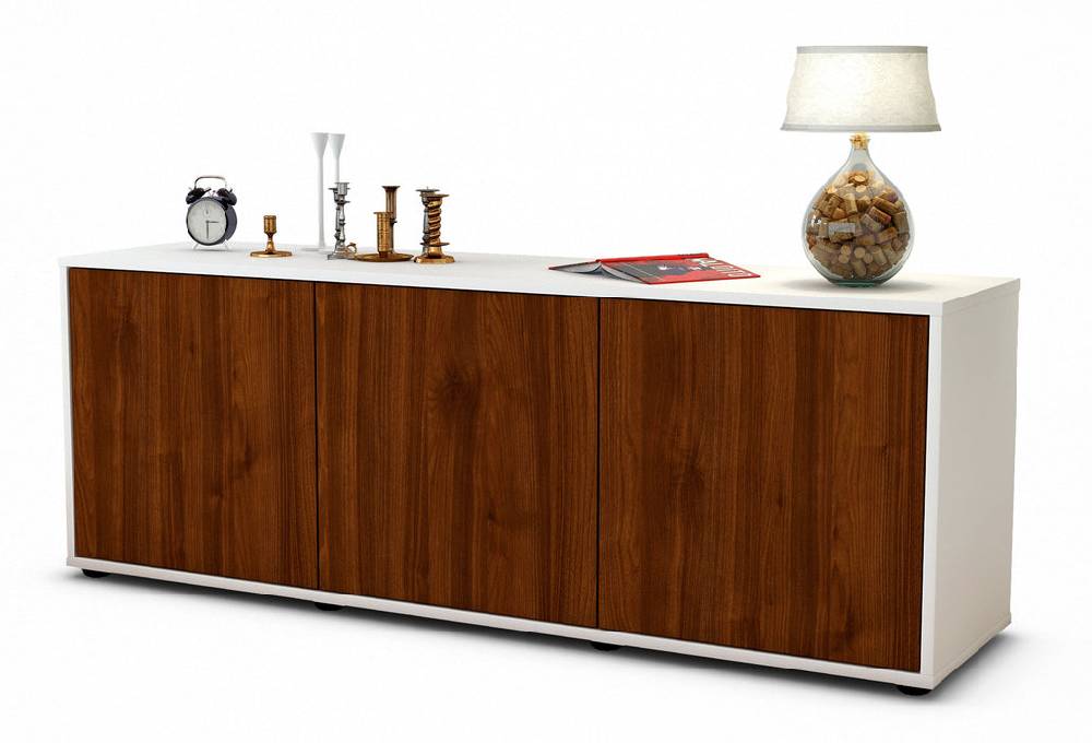 Stil Zeit Möbel Lowboard Allegra, Walnuss (136x49x35cm)