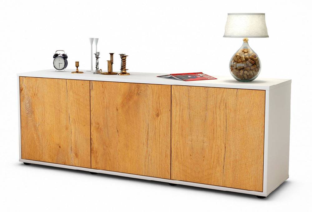 Stil Zeit Möbel Lowboard Allegra, Eiche (136x49x35cm)