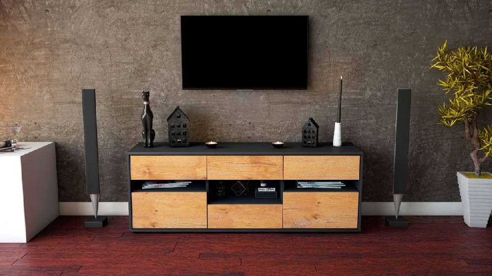 Stil Zeit Möbel Lowboard Annamaria, Eiche (136x49x35cm) Hotsell