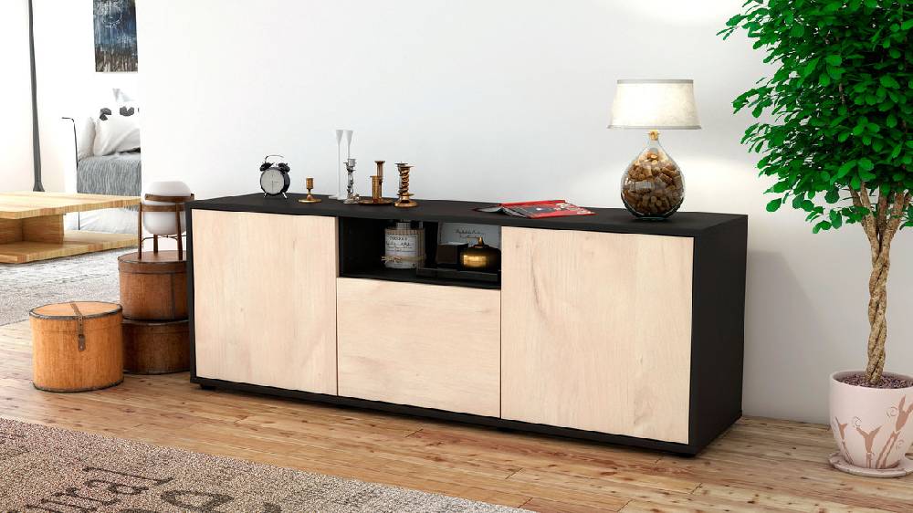 Stil Zeit Möbel Lowboard Andreana, Zeder (136x49x35cm) Meist gekauft