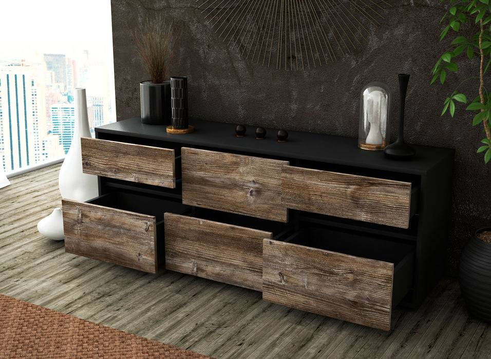 Stil Zeit Möbel Lowboard Andrea, Eiche (136x49x35cm) Blitzverkäufe