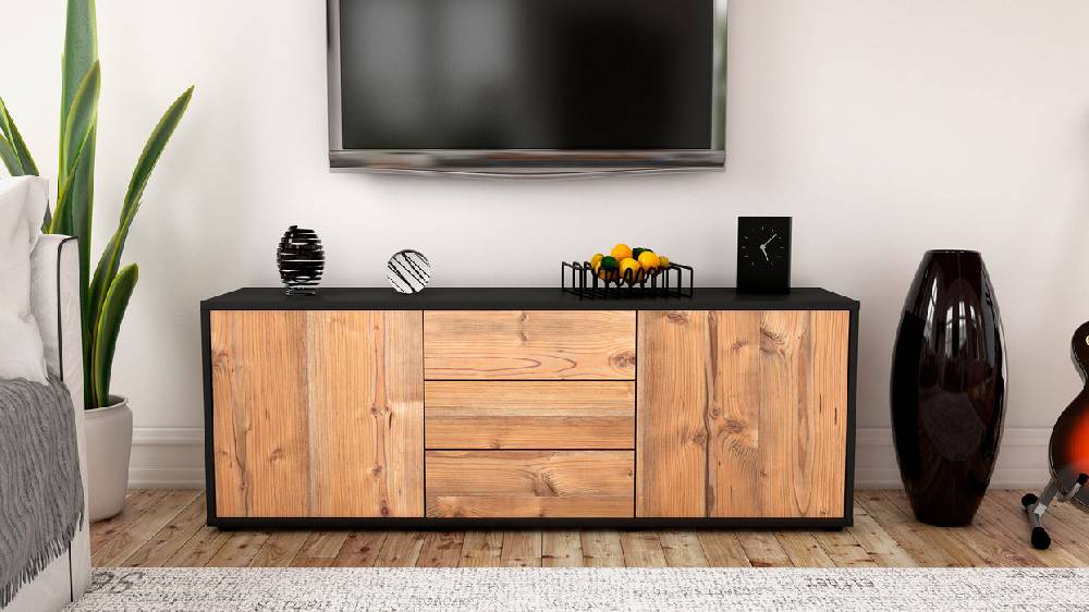 Stil Zeit Möbel Lowboard Ameline, Pinie (136x49x35cm) Limitierter Zeitrabatt