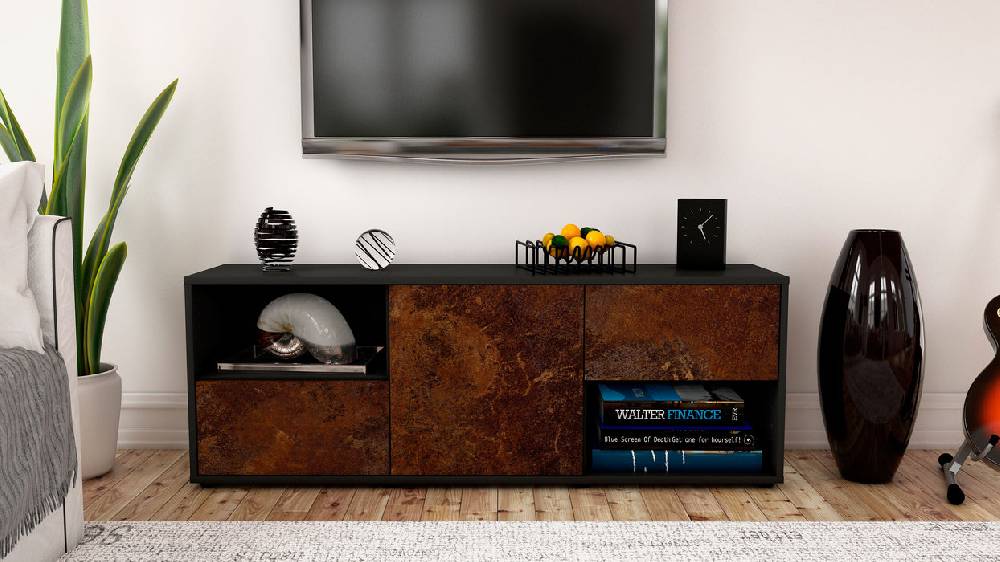 Stil Zeit Möbel Lowboard Ambra, Rost (136x49x35cm) Fabrikpreis