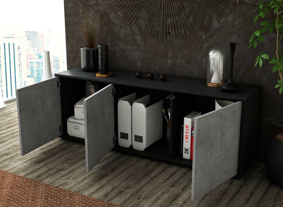 Stil Zeit Möbel Lowboard Allegra, Beton (136x49x35cm) Flash Sale