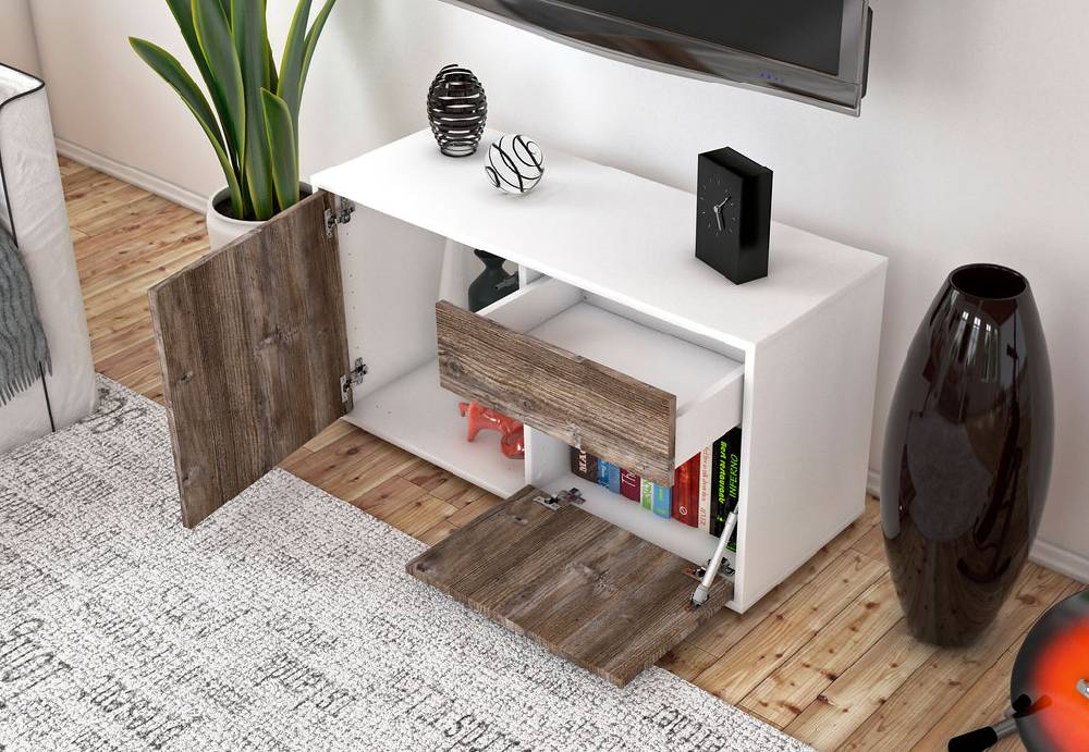 Stil Zeit Möbel Lowboard Aja, Eiche (92x49x35cm) Black Friday