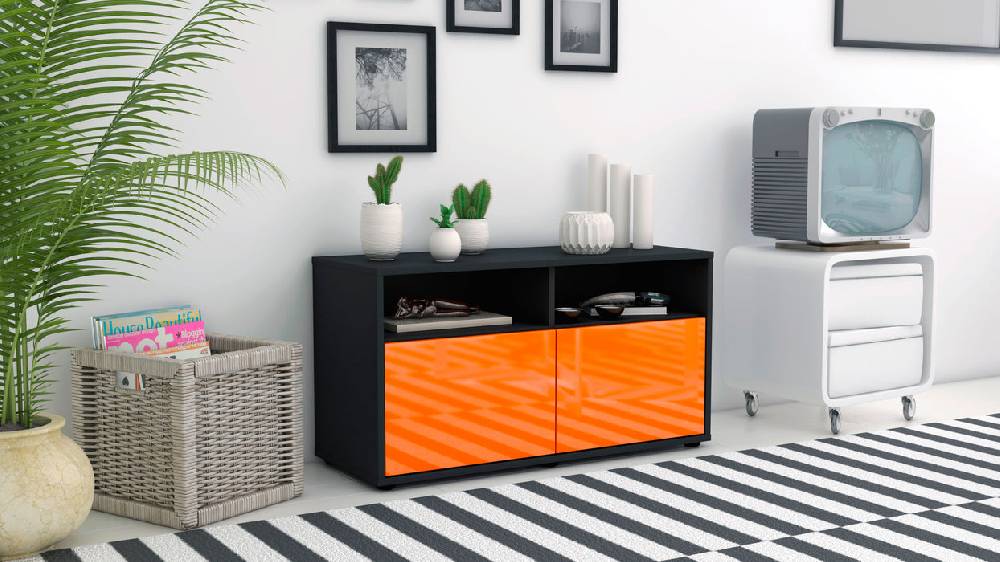 Stil Zeit Möbel Lowboard Alegra, Orange (92x49x35cm) Neueste Mode