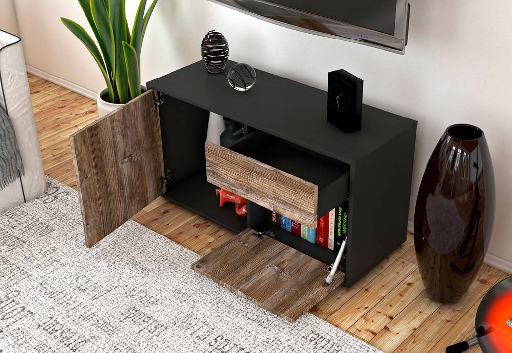 Stil Zeit Möbel Lowboard Aja, Eiche (92x49x35cm) Exklusive Angebote
