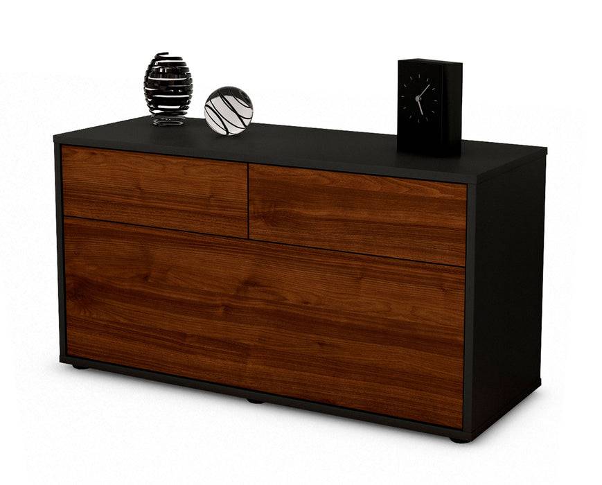 Stil Zeit Möbel Lowboard Agnese, Walnuss (92x49x35cm) Blitzangebot