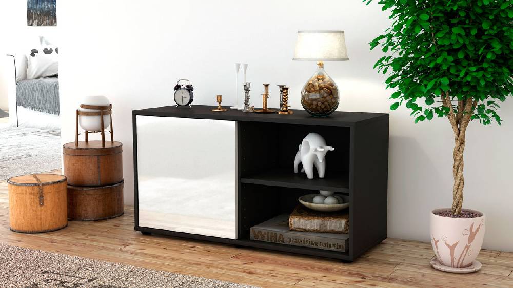 Stil Zeit Möbel Lowboard Adelia, Weiß (92x49x35cm) Räumungsverkauf