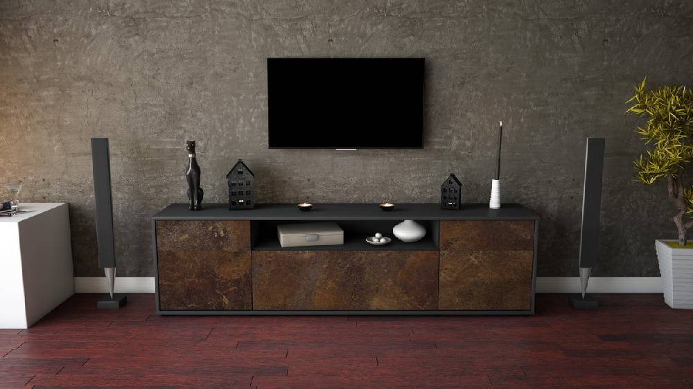 Stil Zeit Möbel Lowboard Bernadetta, Rost (180x49x35cm) Begrenzte Freigabe