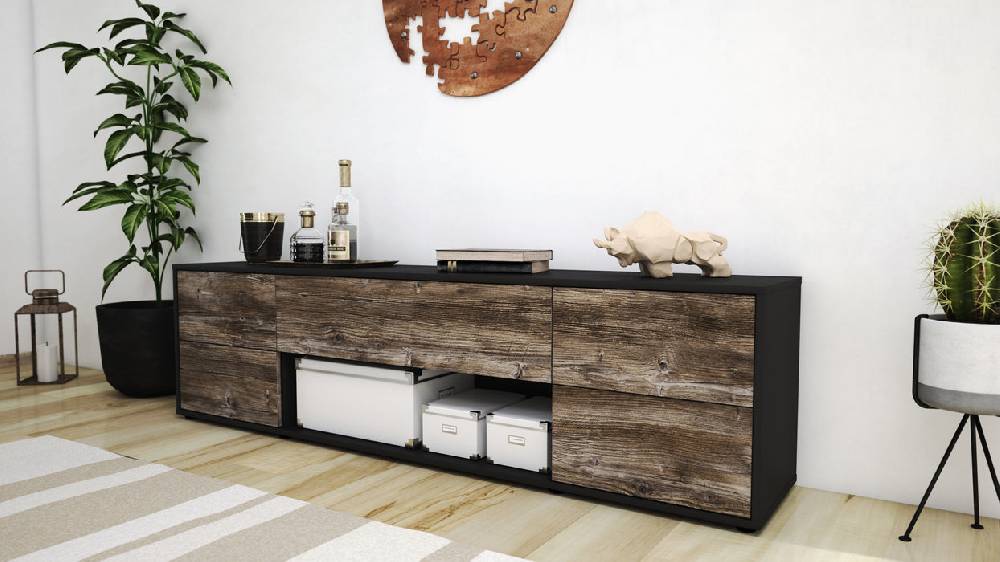 Stil Zeit Möbel Lowboard Babetta, Treibholz (180x49x35cm) Bis zu 50% Rabatt