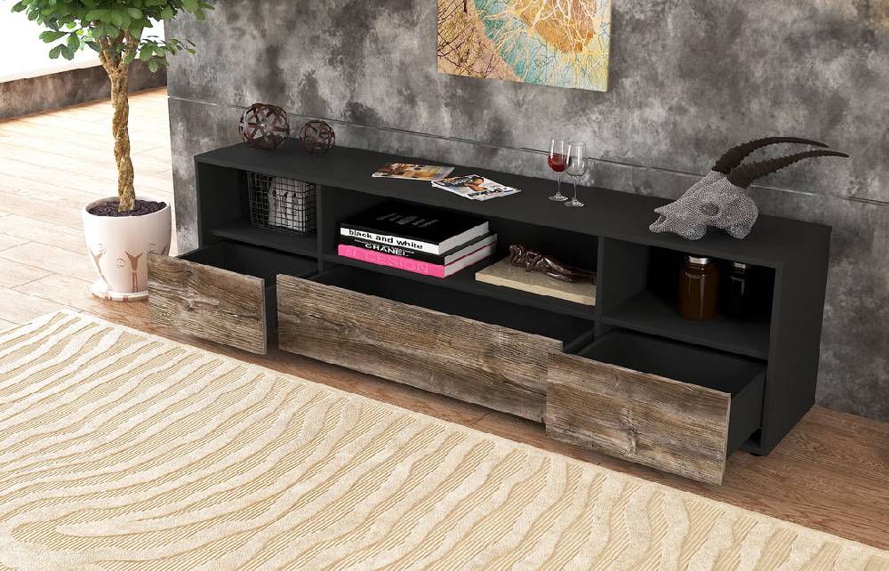 Stil Zeit Möbel Lowboard Aurelia, Zeder (180x49x35cm) Vierteljährliche Förderung
