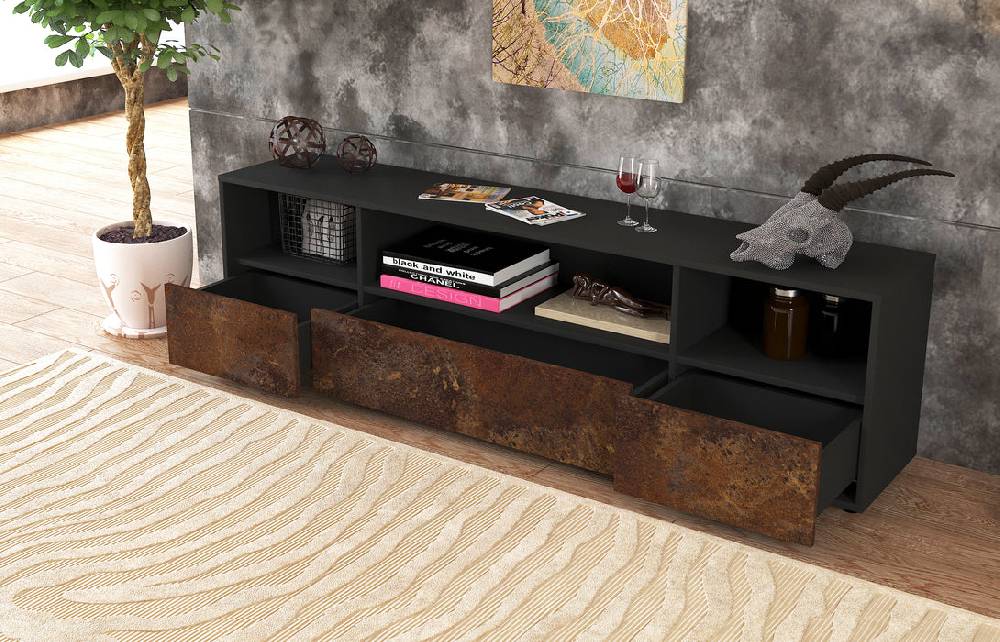 Stil Zeit Möbel Lowboard Aurelia, Rost (180x49x35cm) Discount Store für neue Produkte