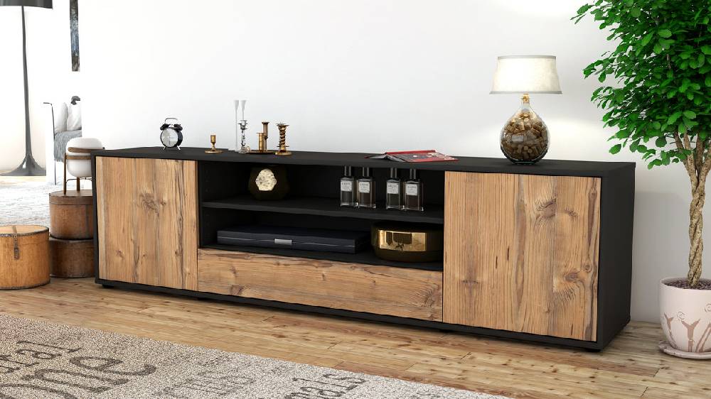 Stil Zeit Möbel Lowboard Armida, Pinie (180x49x35cm) Riesige Rabatte