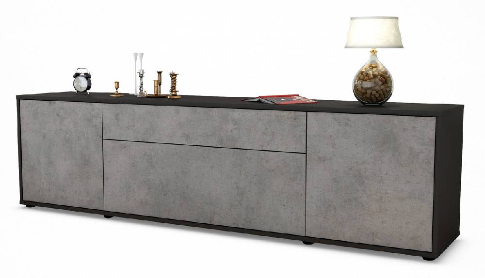 Stil Zeit Möbel Lowboard Aria, Beton (180x49x35cm)