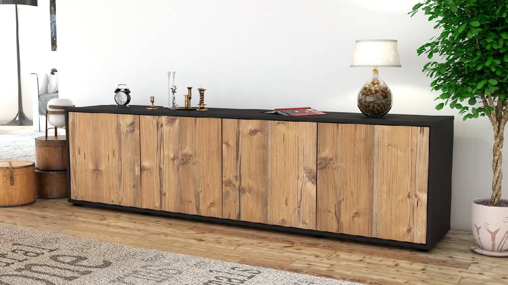 Stil Zeit Möbel Lowboard Antonia, Pinie (180x49x35cm) 2025