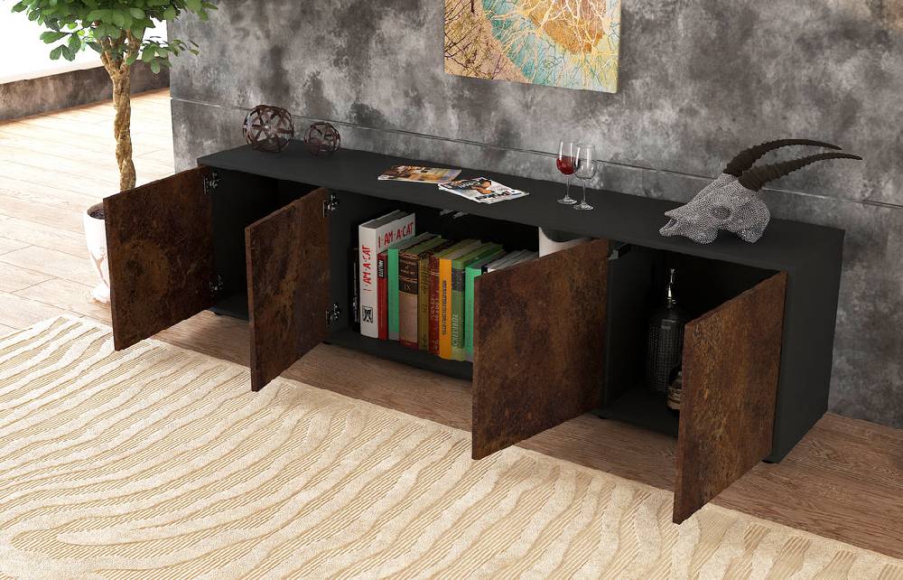 Stil Zeit Möbel Lowboard Antonia, Rost (180x49x35cm) Online