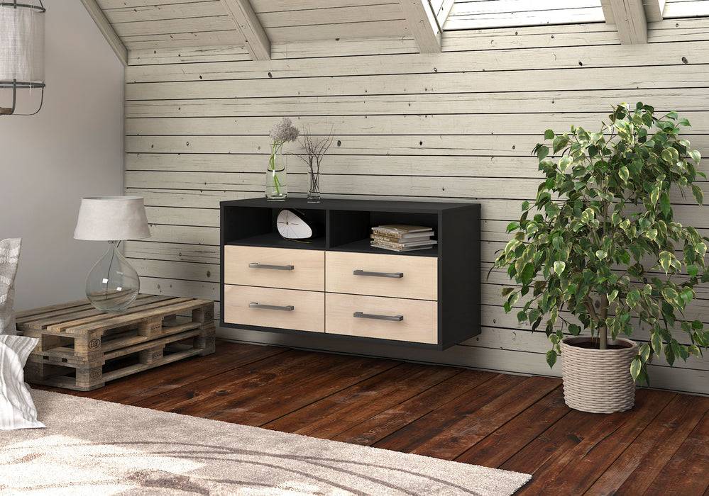 Stil Zeit Möbel Lowboard El Paso, Zeder, hängend mit Griffen (92x49x35cm) Saisonale Angebote