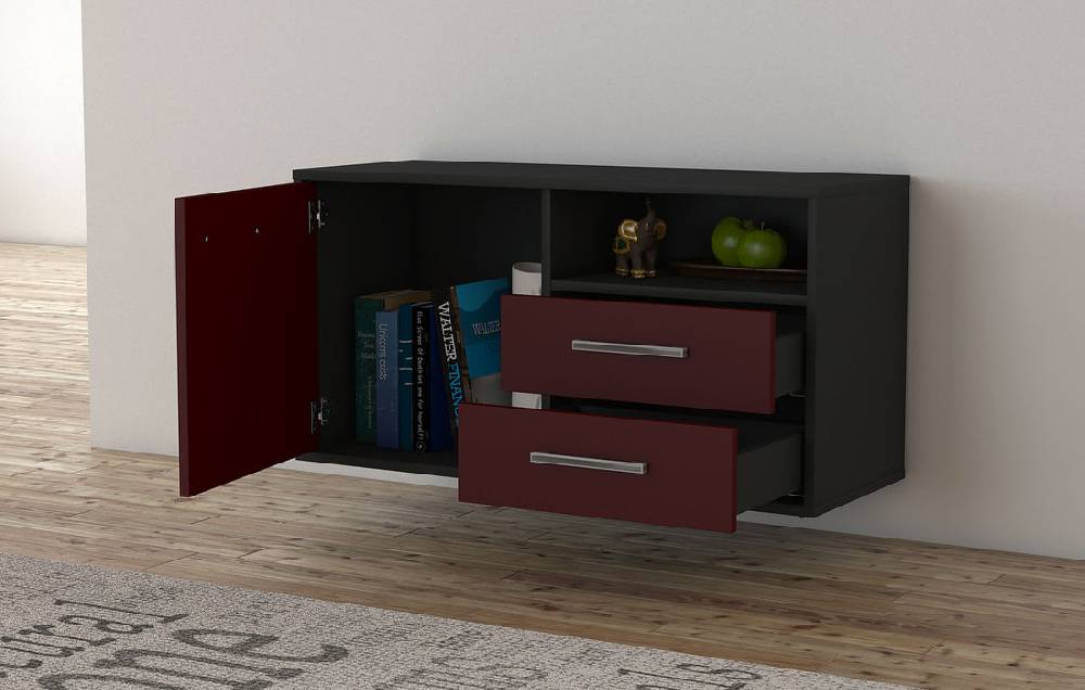Stil Zeit Möbel Lowboard Memphis, Mint, hängend mit Griffen (92x49x35cm) Outlet