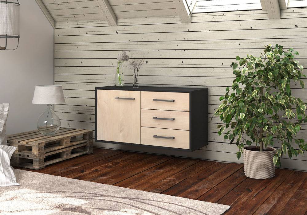 Stil Zeit Möbel Lowboard Fort Worth, Zeder, hängend mit Griffen (92x49x35cm) Preisnachlass