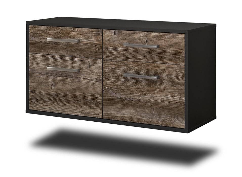 Stil Zeit Möbel Lowboard Austin, Treibholz, hängend mit Griffen (92x49x35cm)