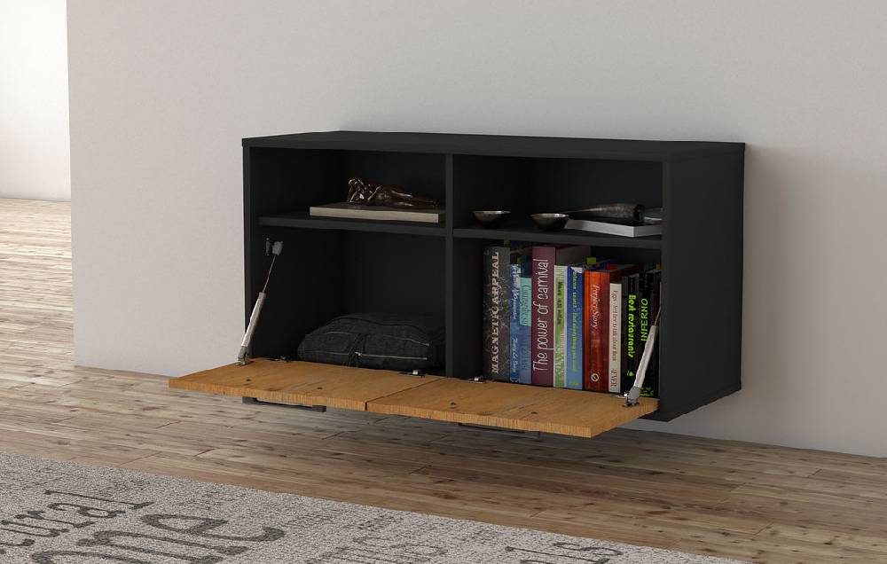 Stil Zeit Möbel Lowboard Columbus, Zeder, hängend mit Griffen (92x49x35cm) JETZT KAUFEN