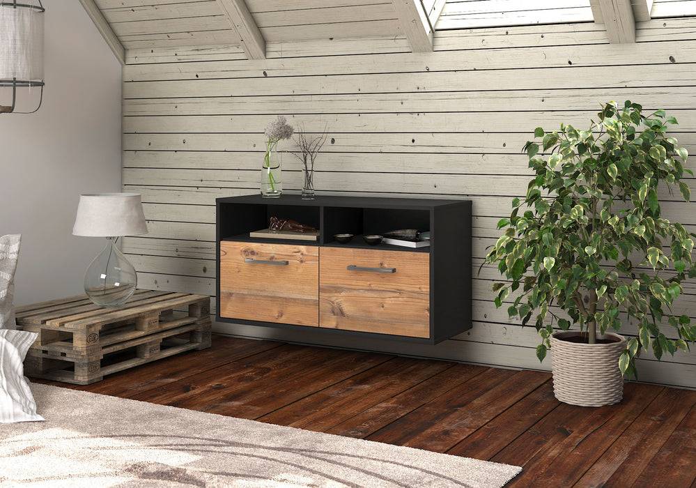 Stil Zeit Möbel Lowboard Columbus, Pinie, hängend mit Griffen (92x49x35cm) Neueste Stile