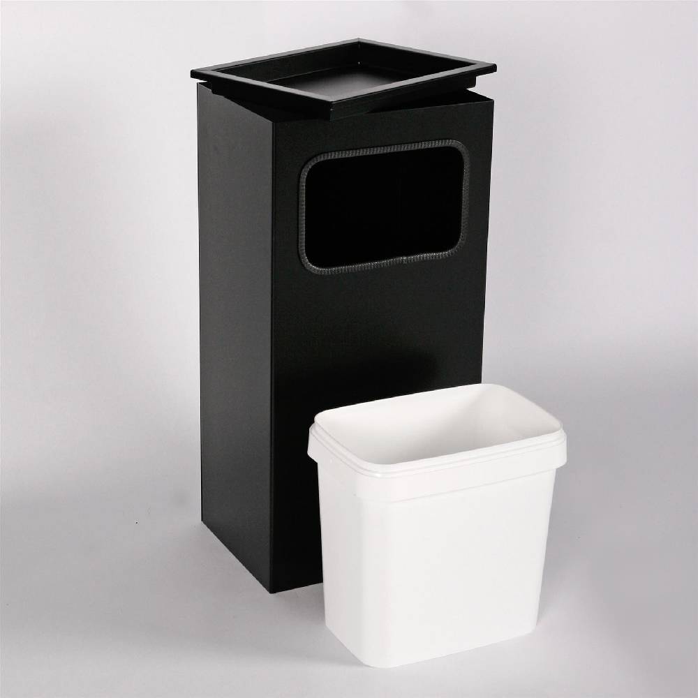 Szagato Aschenbecher mit Mülleimer Classic 62x30x23cm 12 ltr Schwarz inkl. Inneneimer SZAGATO Standascher Aschenbecher Abfalleimer Mülleimer mit Aschenbecher Online Outlet