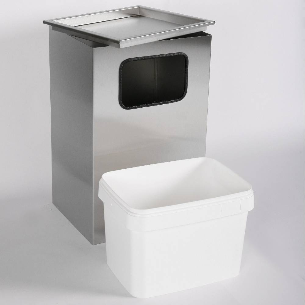 Szagato Aschenbecher mit Mülleimer Classic 62x40x33cm 28 ltr Edelstahl inkl. Inneneimer SZAGATO Standascher Abfalleimer Mülleimer Aschenbecher Abfallsammler Zeitlich begrenztes Angebot