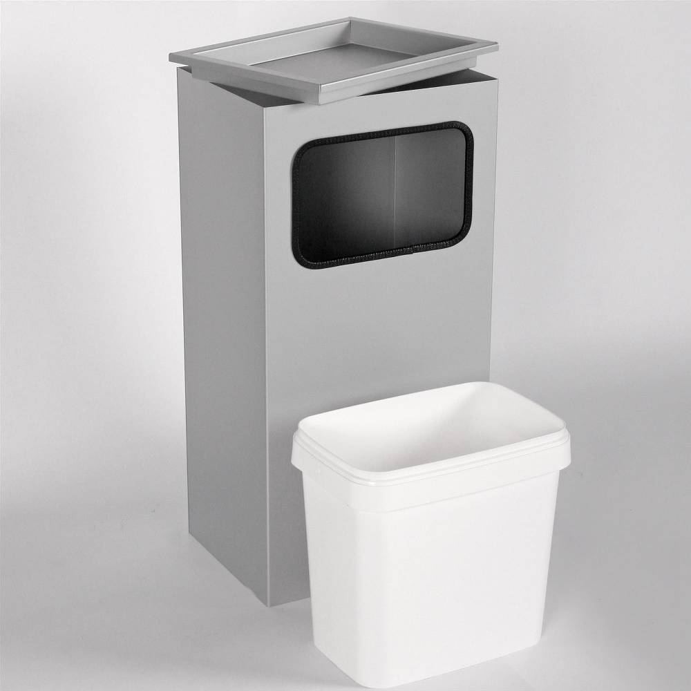 Szagato Aschenbecher mit Mülleimer Classic 62x30x23cm 12 ltr. grau inkl. Inneneimer SZAGATO Standascher Aschenbecher Abfalleimer Mülleimer mit Aschenbecher Exklusive Angebote