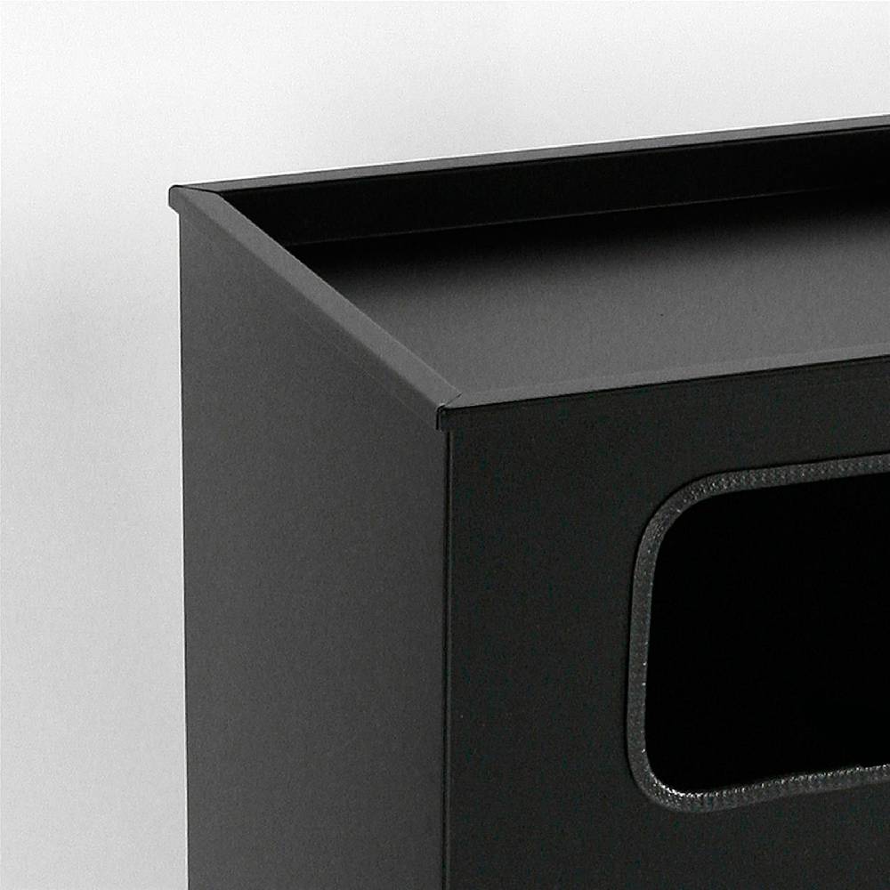 Szagato Aschenbecher mit Mülleimer Classic 62x40x33cm 28 ltr Schwarz inkl Inneneimer SZAGATO Standascher Abfalleimer Mülleimer mit Aschenbecher Abfallsammler Neuheiten