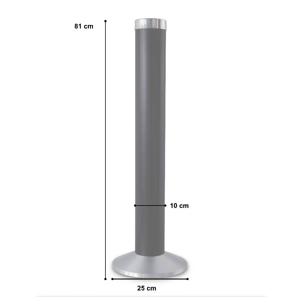 Szagato Aschenbecher Säule 81x25cm ALU schwarz SZAGATO Made in Germany Aschenbecher groß Stand-Aschenbecher außen großer Aschenbecher stehend für draußen Räumungsverkauf