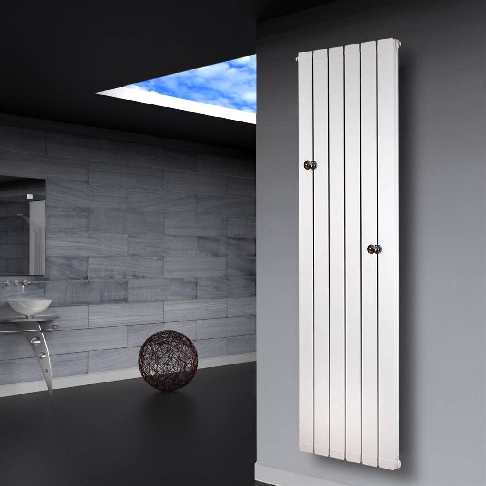 Szagato BADHEIZKÖRPER Design Aluminium 3 184 x 48 x 10cm 2020 Watt weiß + 2 Knopfhalter SZAGATO Designheizkörper Handtuchheizkörper mit Seitenanschluss