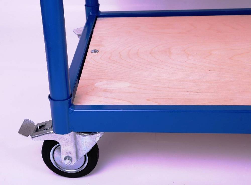 Szagato 250 kg PROFI Schiebebügelwagen 100x50cm blau 2 Schiebebügel blau SZAGATO Plattformwagen Tischwagen Schiebebügelwagen Rollwagen Rollregal Professional Zeitbegrenzte Promotion