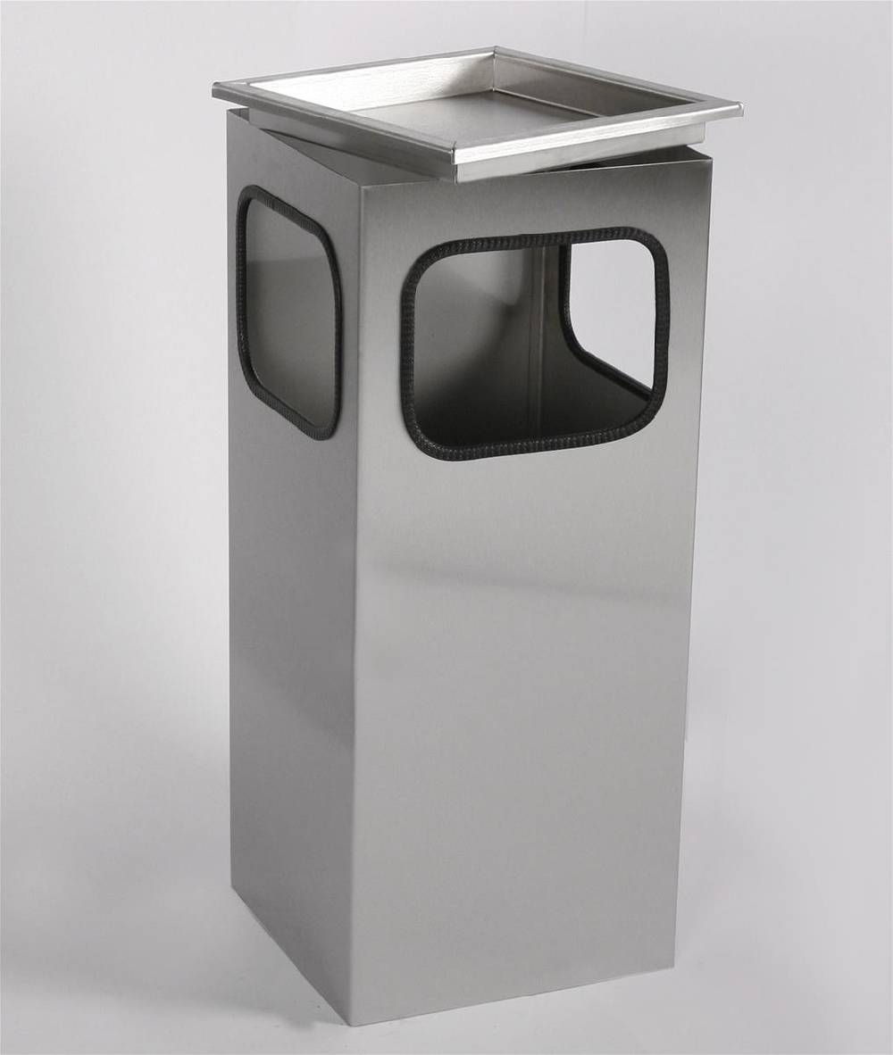 Szagato Abfall- Aschenbecher Standascher Classic Edelstahl 63x25x25cm SZAGATO Aschenbecher groß Stand-Aschenbecher außen Aschenbecher stehend Sonderangebot der Fabrik