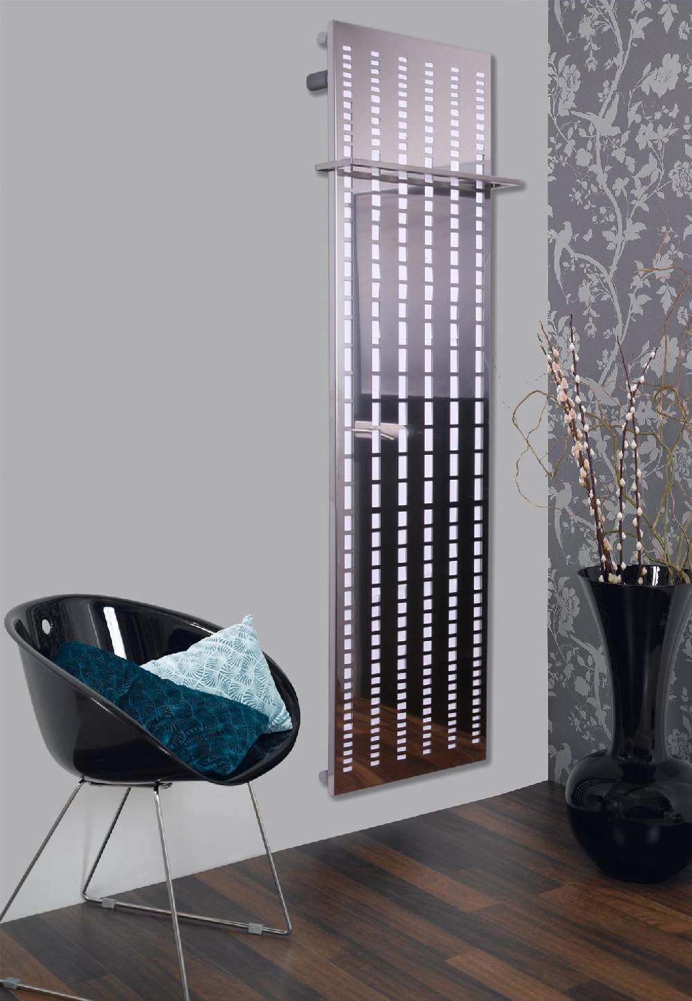 Szagato BADHEIZKÖRPER Design broken Mirror 2 120x47cm 799 Watt Edelstahl (+1 Halter 15mm) SZAGATO Designheizkörper Mittelanschluss Paneelheizkörper Online Shopping