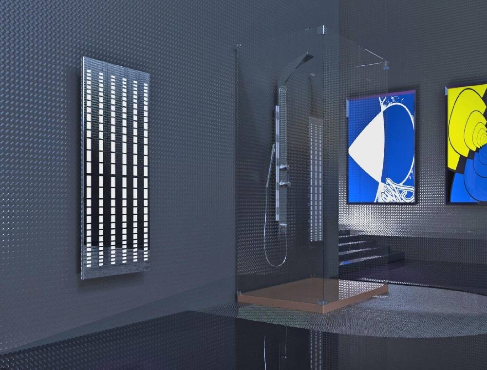 Szagato BADHEIZKÖRPER Design broken Mirror 2 120x47cm 799 Watt Edelstahl poliert SZAGATO Designheizkörper Handtuchheizkörper Mittelanschluss Handtuchwärmer Osterangebot