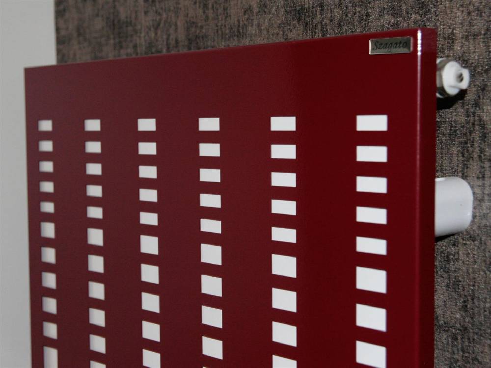 Szagato BADHEIZKÖRPER Design broken Mirror 2 120x47cm 799 Watt rot SZAGATO Designheizkörper Handtuchheizkörper mit Mittelanschluss Handtuchwärmer Muttertagsangebot