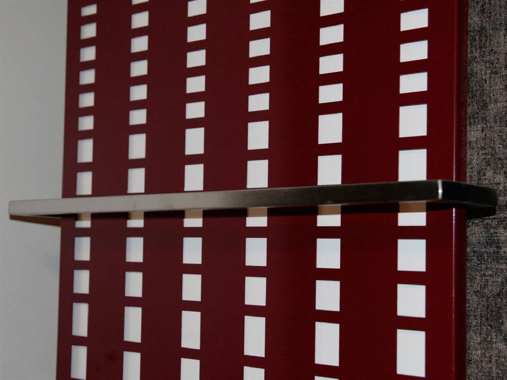 Szagato BADHEIZKÖRPER Design broken Mirror 2 120x47cm 799Watt rot (+1 Halter 15mm) SZAGATO Designheizkörper Handtuchheizkörper Mittelanschluss Handtuchwärmer Neueste Mode