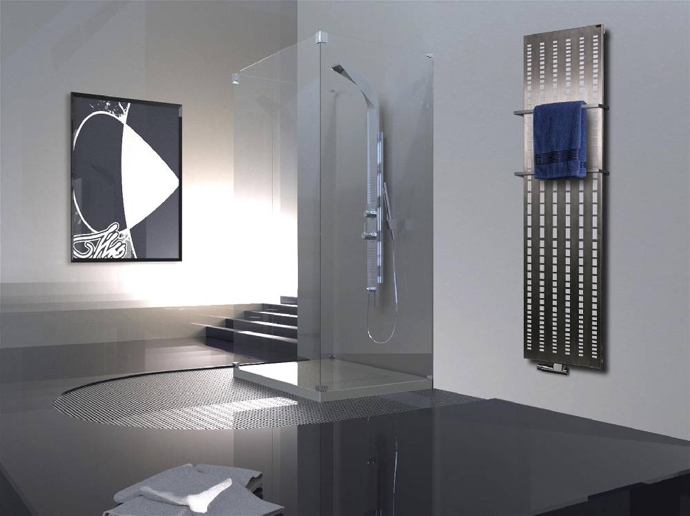 Szagato BADHEIZKÖRPER Design broken Mirror 3 180x47cm 1118 Watt Edelstahl matt (+2 Halter 15mm) SZAGATO Designheizkörper mit Mittelanschluss Handtuchwärmer Nur noch ein Tag übrig