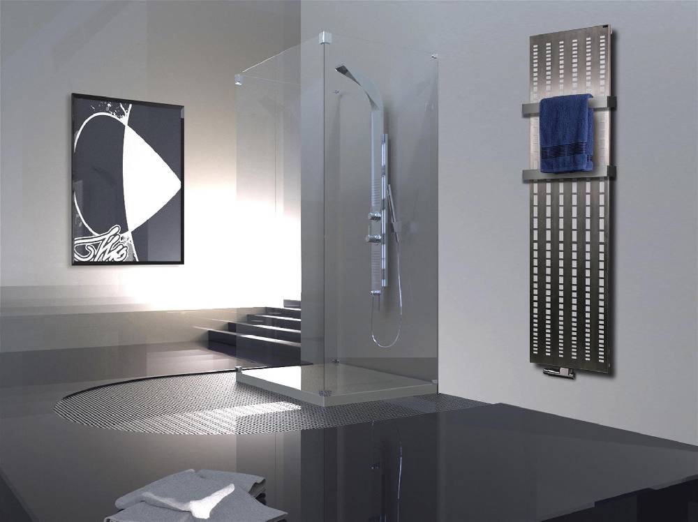 Szagato BADHEIZKÖRPER Design broken Mirror 3 180x47cm 1118 Watt Edelstahl matt (+2 Halter 50mm) SZAGATO Designheizkörper mit Mittelanschluss Handtuchwärmer Super Rabatt