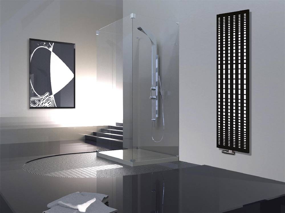 Szagato BADHEIZKÖRPER Design broken Mirror 3 180x47cm 1118 Watt schwarz SZAGATO Designheizkörper Handtuchheizkörper mit Mittelanschluss Handtuchwärmer Black Friday Preise