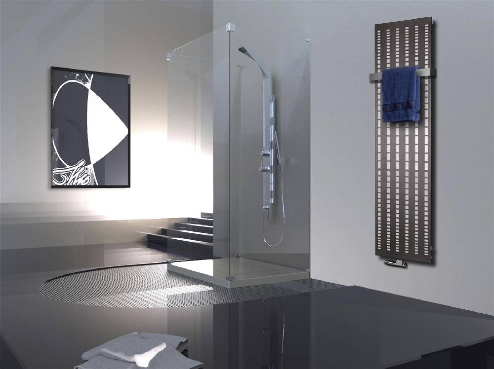 Szagato BADHEIZKÖRPER Design broken Mirror 3 180x47cm 1118Watt anthrazit - moonstone (+1 Halter 50mm) SZAGATO Designheizkörper Mittelanschluss Handtuchwärmer 50% Rabatt für begrenzte Zeit
