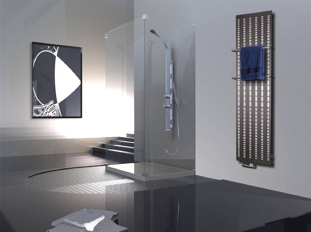 Szagato BADHEIZKÖRPER Design broken Mirror 3 180x47cm 1118Watt anthrazit - moonstone (+2 Halter 15mm) SZAGATO Designheizkörper Mittelanschluss Handtuchwärmer Rabatte dieses Monats