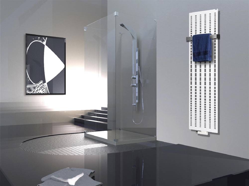 Szagato BADHEIZKÖRPER Design broken Mirror 3 180x47cm 1118Watt weiß +1 Halter 50mm SZAGATO Designheizkörper Handtuchheizkörper Mittelanschluss Handtuchwärmer Angebote