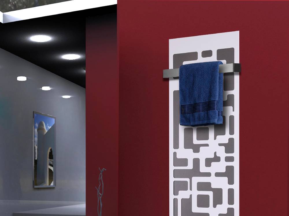 Szagato BADHEIZKÖRPER Design Downtown 3 180x47cm 1118 Watt weiß +1 Halter 50mm SZAGATO Designheizkörper Handtuchheizkörper mit Mittelanschluss Handtuchwärmer Fabrikverkauf