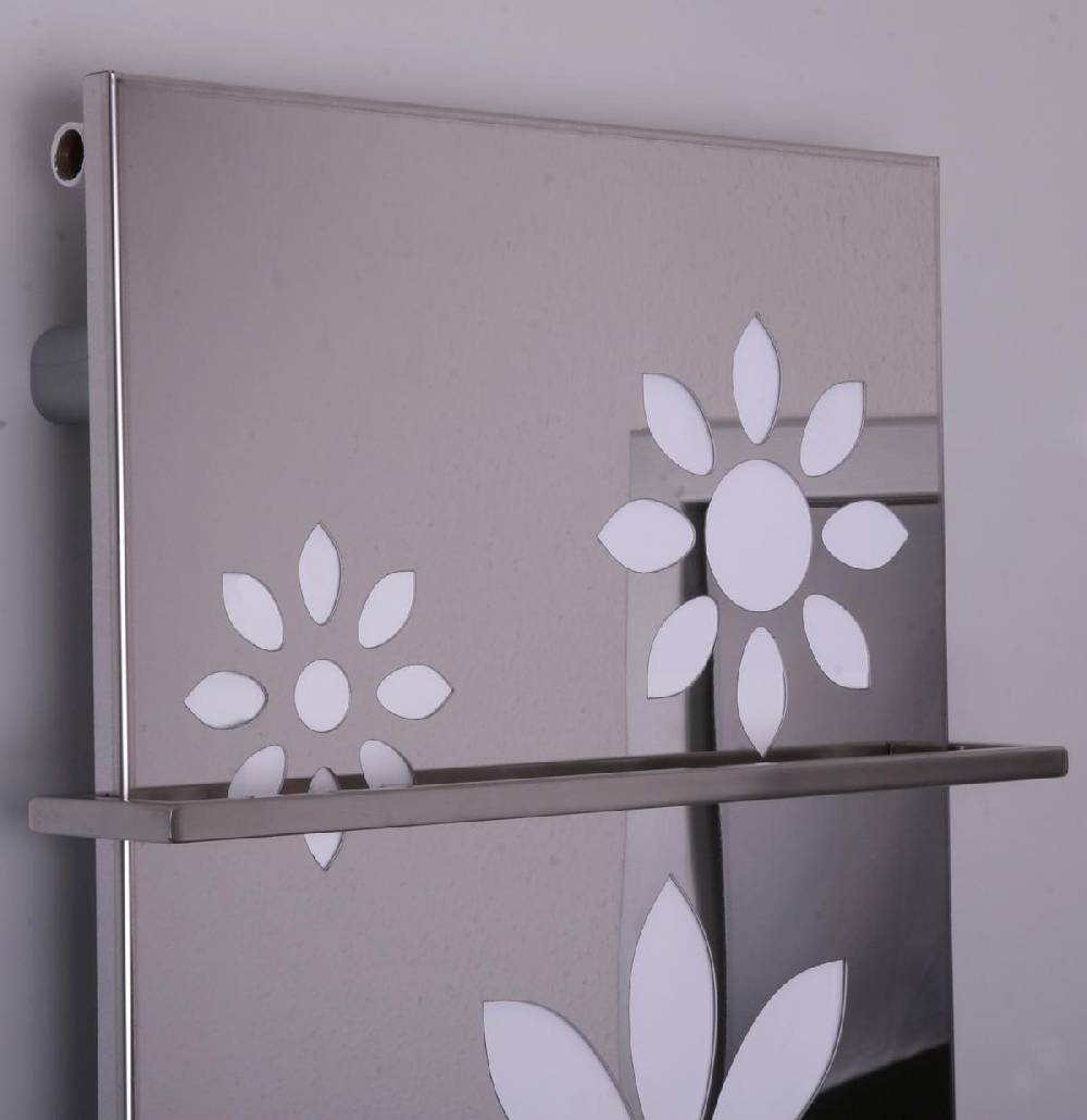 Szagato BADHEIZKÖRPER Design Flower 3 180x47cm 1118 Watt Edelstahl Hochglanz (+1 Halter 15mm) SZAGATO Designheizkörper mit Mittelanschluss Handtuchwärmer Saisonschlussverkauf